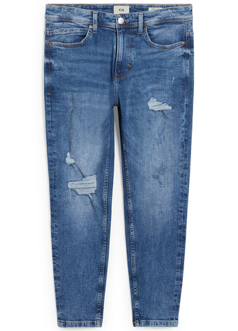 Светло-синие демисезонные зауженные джинсы C&A
