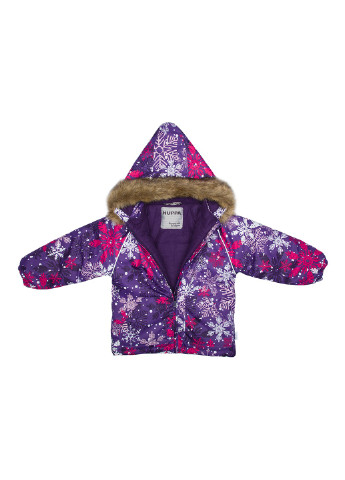 Ліловий зимній комплект зимовий (куртка + напівкомбінезон) avery Huppa