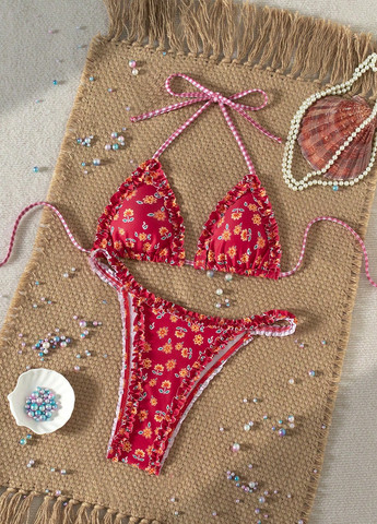 Комбинированный летний купальник (лиф, трусики) раздельный SHEIN