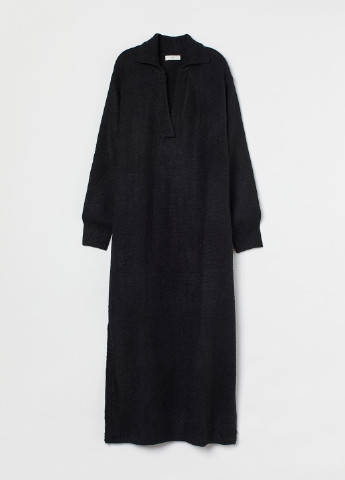 Чорна кежуал сукня сукня светр H&M однотонна