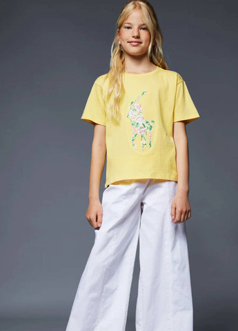 Желтая летняя футболка Ralph Lauren