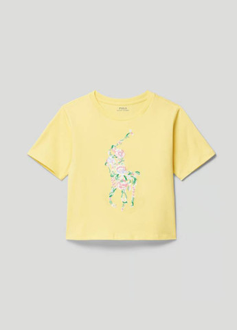 Желтая летняя футболка Ralph Lauren