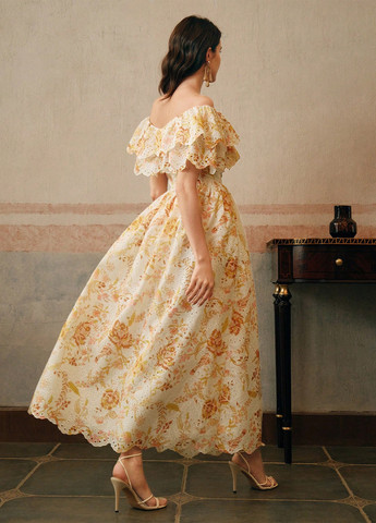 Комбінована кежуал сукня кльош SHEIN з квітковим принтом