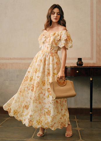 Комбінована кежуал сукня кльош SHEIN з квітковим принтом