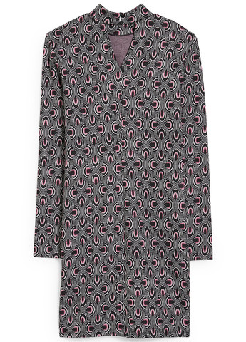 Черное кэжуал платье футляр C&A с абстрактным узором