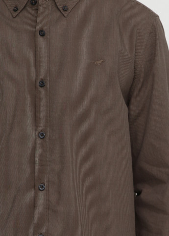 Оливковковая (хаки) кэжуал рубашка в полоску Mustang