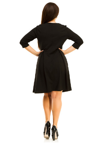 Черное деловое платье Lady Style однотонное