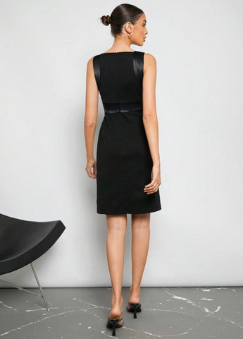 Черное кэжуал платье футляр SHEIN однотонное