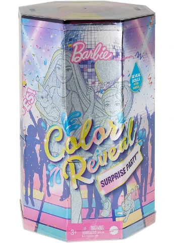 Ігровий набір Barbie Color Reveal Surprise Party Яскраве перетворення Вечірка сюрпризів Барбі (GXJ88) Mattel (255665035)