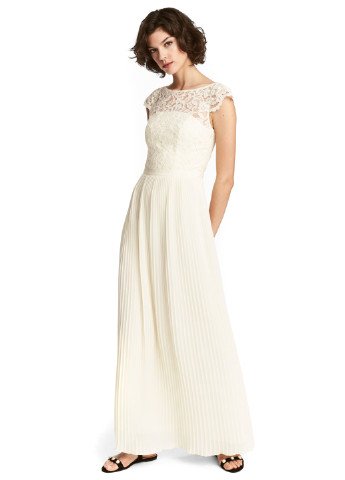 Молочное свадебное платье H&M однотонное
