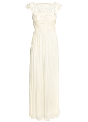 Молочное свадебное платье H&M однотонное