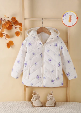 Молочна зимня куртка SHEIN