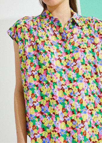 Цветная кэжуал рубашка с цветами KOTON