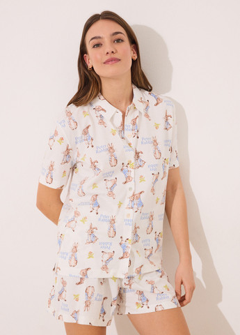 Белая всесезон пижама (рубашка, шорты) рубашка + шорты Women'secret