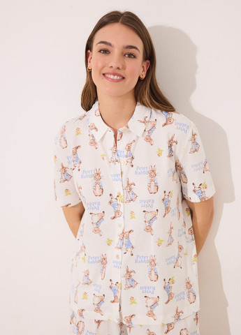 Белая всесезон пижама (рубашка, шорты) рубашка + шорты Women'secret