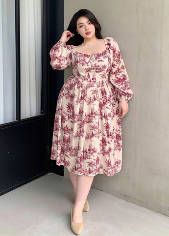 Комбінована кежуал сукня кльош SHEIN з малюнком