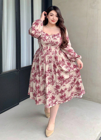 Комбінована кежуал сукня кльош SHEIN з малюнком