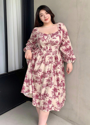 Комбінована кежуал сукня кльош SHEIN з малюнком