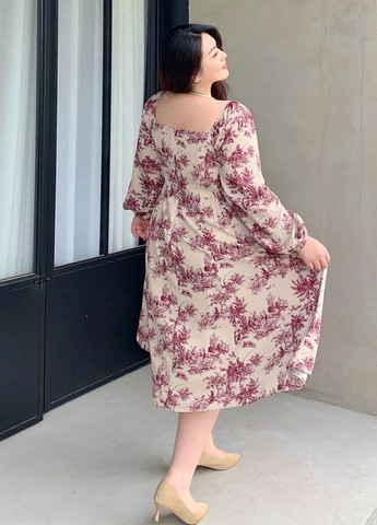 Комбінована кежуал сукня кльош SHEIN з малюнком