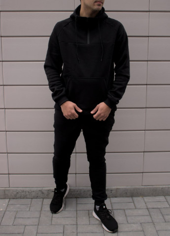 Чорний спортивний костюм утеплений на флісі Vakko (255335634)