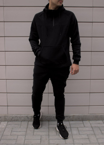 Черный спортивный костюм утепленный на флисе Vakko (255335634)