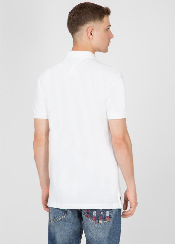 Белая футболка-поло для мужчин Tommy Hilfiger с надписью