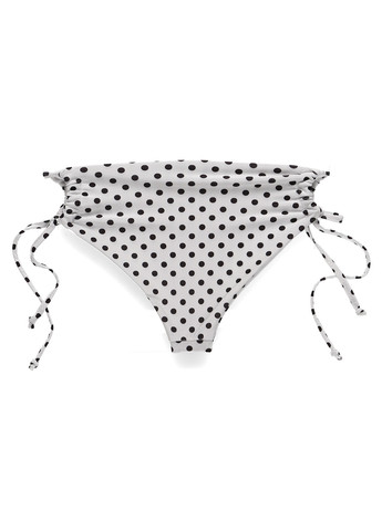 Белые купальные трусики в горошек PrettyLittleThing