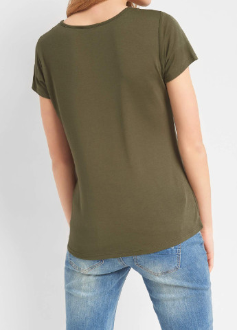 Хаки (оливковая) летняя футболка с коротким рукавом Orsay