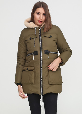 Оливковая (хаки) зимняя куртка Ellis