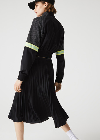 Черная кэжуал однотонная юбка Lacoste плиссе