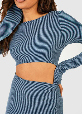 Сіро-синя кежуал сукня силуетна Boohoo однотонна