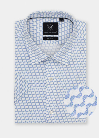 Белая кэжуал рубашка с геометрическим узором Pako Lorente