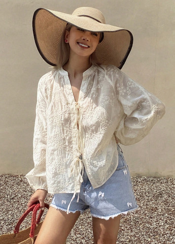 Кремовая блуза SHEIN