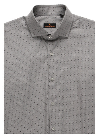 Серая классическая, кэжуал рубашка в горошек Nazarenogabrielli