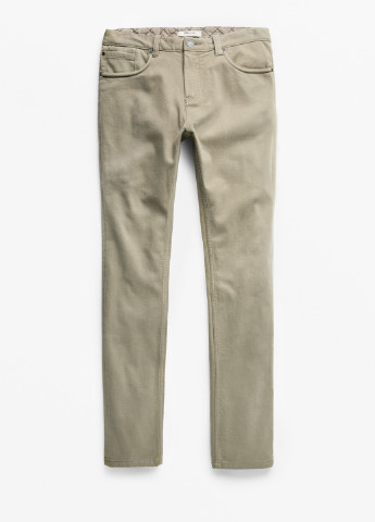 Светло-бежевые кэжуал демисезонные прямые брюки Mango