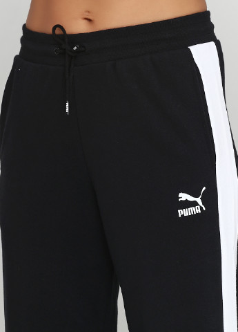 Черные спортивные демисезонные прямые брюки Puma