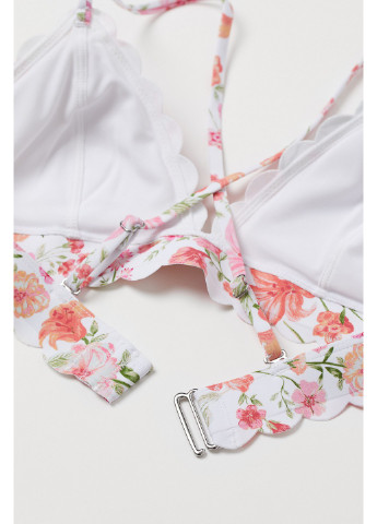 Купальні плавки H&M квіткові білі пляжні