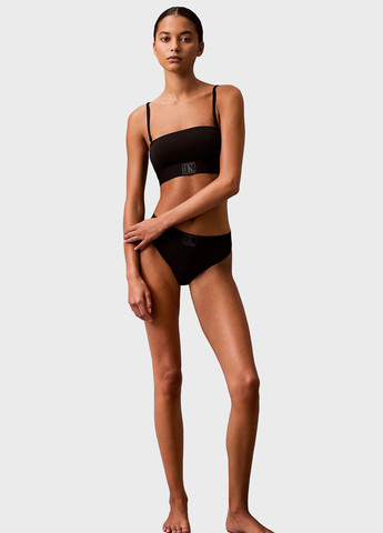 Чорний топ бюстгальтер Calvin Klein без кісточок бавовна