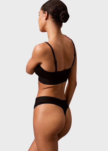 Чорний топ бюстгальтер Calvin Klein без кісточок бавовна