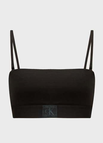 Чорний топ бюстгальтер Calvin Klein без кісточок бавовна