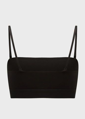 Чорний топ бюстгальтер Calvin Klein без кісточок бавовна