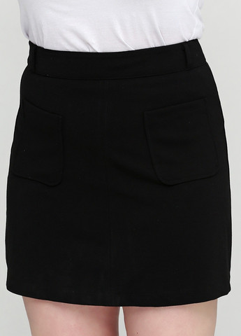 Черная кэжуал однотонная юбка Castro а-силуэта (трапеция)