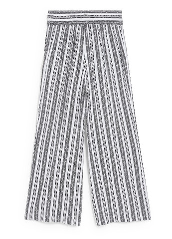Черно-белые кэжуал летние клеш брюки C&A