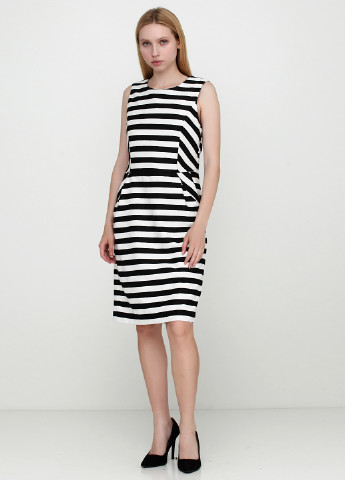 Чорно-білий кежуал сукня сукня-майка BRANDTEX CLASSIC в смужку