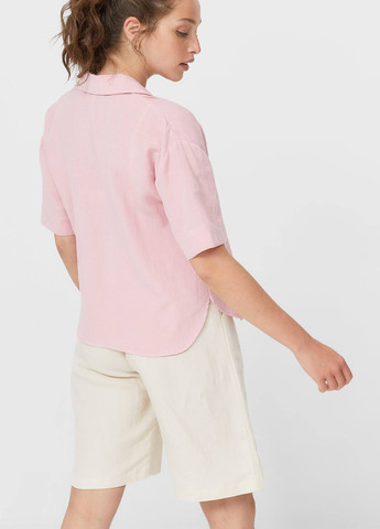 Светло-розовая летняя блуза Stradivarius
