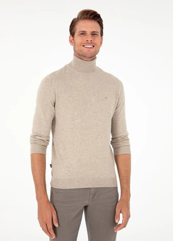 Песочный демисезонный свитер Pierre Cardin