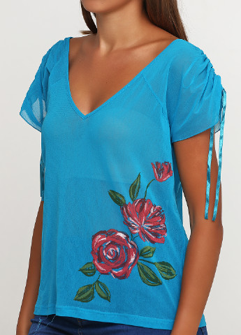 Блакитна літня блуза United Colors of Benetton