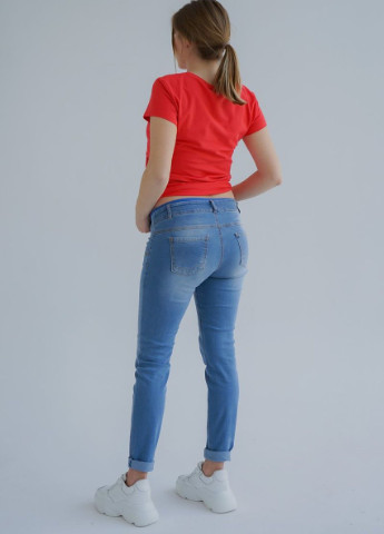 Голубые джинсы для беременных с комфортной бандажной резиночкою под животик To Be - (252537675)