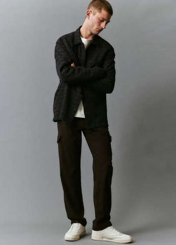 Темно-коричневые кэжуал демисезонные карго брюки H&M