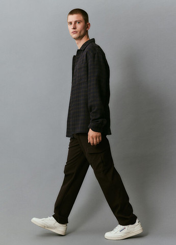 Темно-коричневые кэжуал демисезонные карго брюки H&M